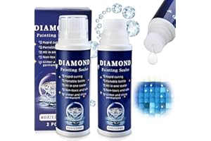 Faburo 2pcs Diamond Painting Sealer Protectant Brightener(120ml*2), Diamond Art Painting Accessories Glue, Diamond Art Glue Sealer Supplies Clear Finish Permanent Hold & Shine Effect (8OZ)