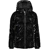 Calvin Klein girls Short Length Hooded Winter Puffer Jacket With Fleece Lining