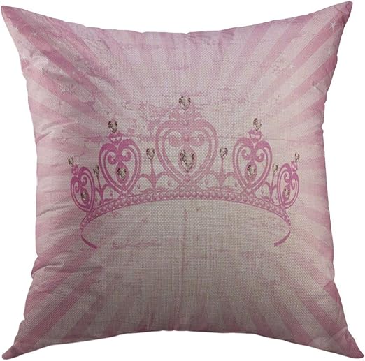 Amazon Com Mugod Pillow Cases Jeweled Pink Princess Crown Tiara