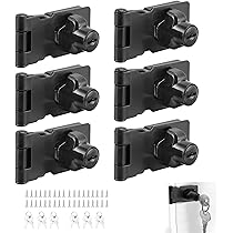 Lot De 2 Loquets De Porte Tanbupu En Acier Inoxydable 304 - 12,7 Cm Noir - Pour Portail, Armoire, Placard