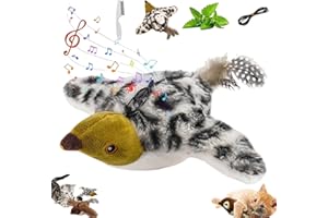 2026 New Flying Bird Cat Toy, Flappy Chase Cats Toy, Chirping Bird Cat Toy Flapping Wings, Flying Interactive Simulation Elec