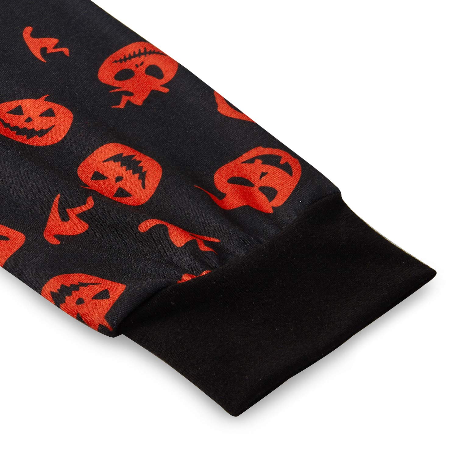 Loveternal Halloween Pumpkin Sleepwear Boys Girls Cute Cartoon Kids Pajamas 2Pcs Orange