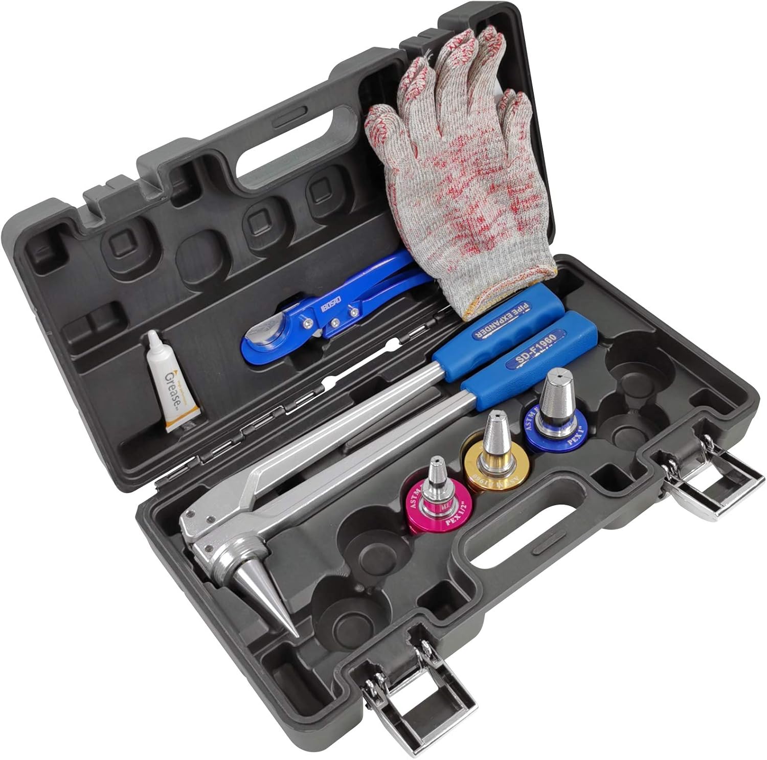 IBOSAD Manual PEX Pipe Expander Tool Kit with 1/2", 3/4", 1" Expansion