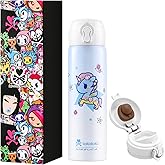 Tokidoki Unicorno insulated water bottle Stainless Steel Water Bottle 16oz Vacuum Sealed Thermal Cup with Leak Proof Flip Lid, Double Wall Tumbler for Hot & Cold Drinks, Unicorno Design