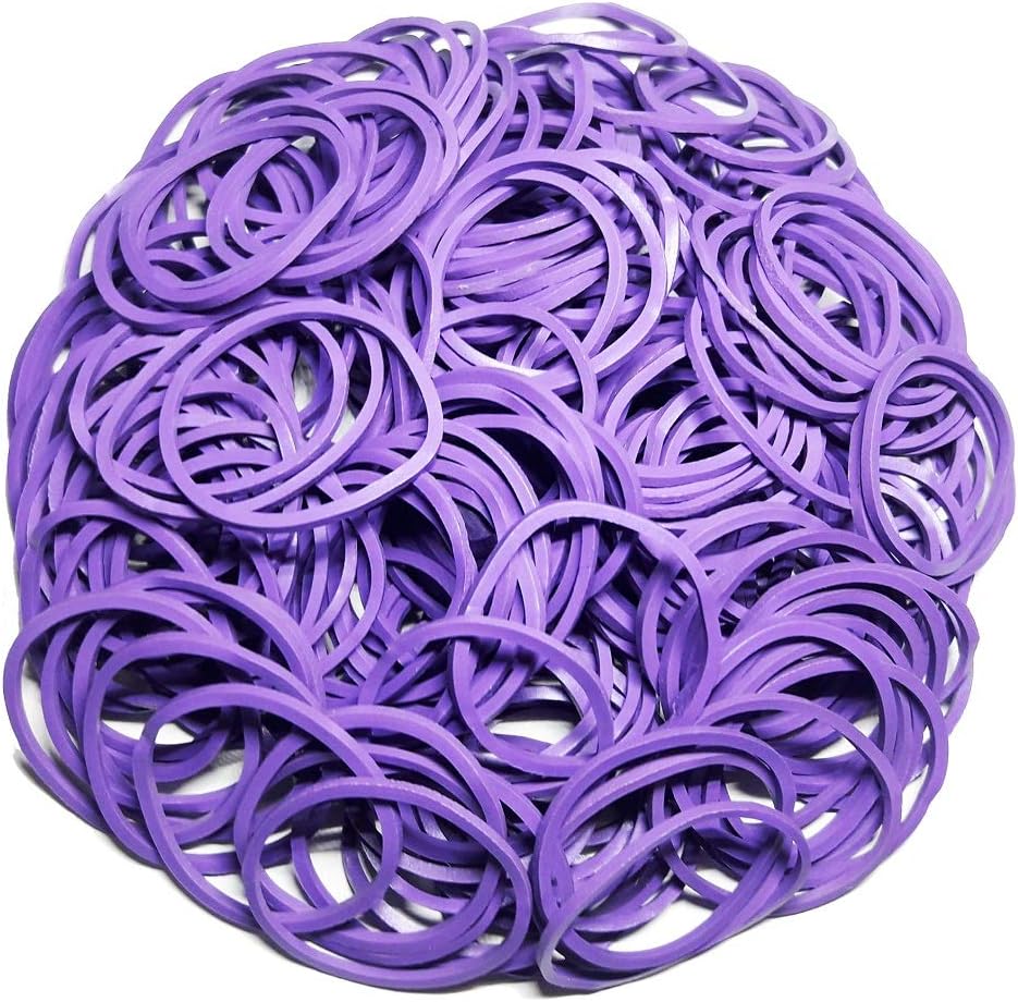 200Pcs 1" 25mm Small Rubber Bands Multicolor Bulk Elastic Wide Money Colorful