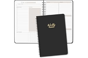 BIROYAL Weekly Planner Undated, Daily Planner, Habit Tracker Journal, Weekly Goals Schedule Planner with Spiral Binding, To D