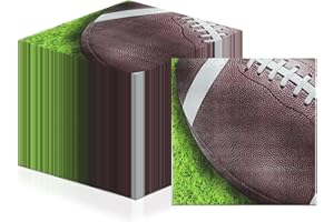 PIXHOTUL Football Party Decorations, 100 Pcs Football Napkins Paper Luncheon Napkins Football Party Napkins for Football Game Day Tailgate Party Football Birthday Party Supplies