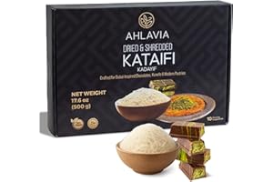 AHLAVIA Premium Kataifi Shredded Fillo Dough 17.6 oz (500 g) – Authentic Dried Kadayif Pastry for Kunafa, Knafeh and Middle Eastern Desserts – Inspired by the Dubai Pistachio Chocolate Bar – Family Pack