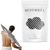 BESTWELL Exfoliating Shower Towel 47", Premium Scrub Wash Cloth for Body Face, 2-in-1 Exfoliating Towel-Body Scrubber for All Skin Types, Exfoliating Washcloth for Men and Woman