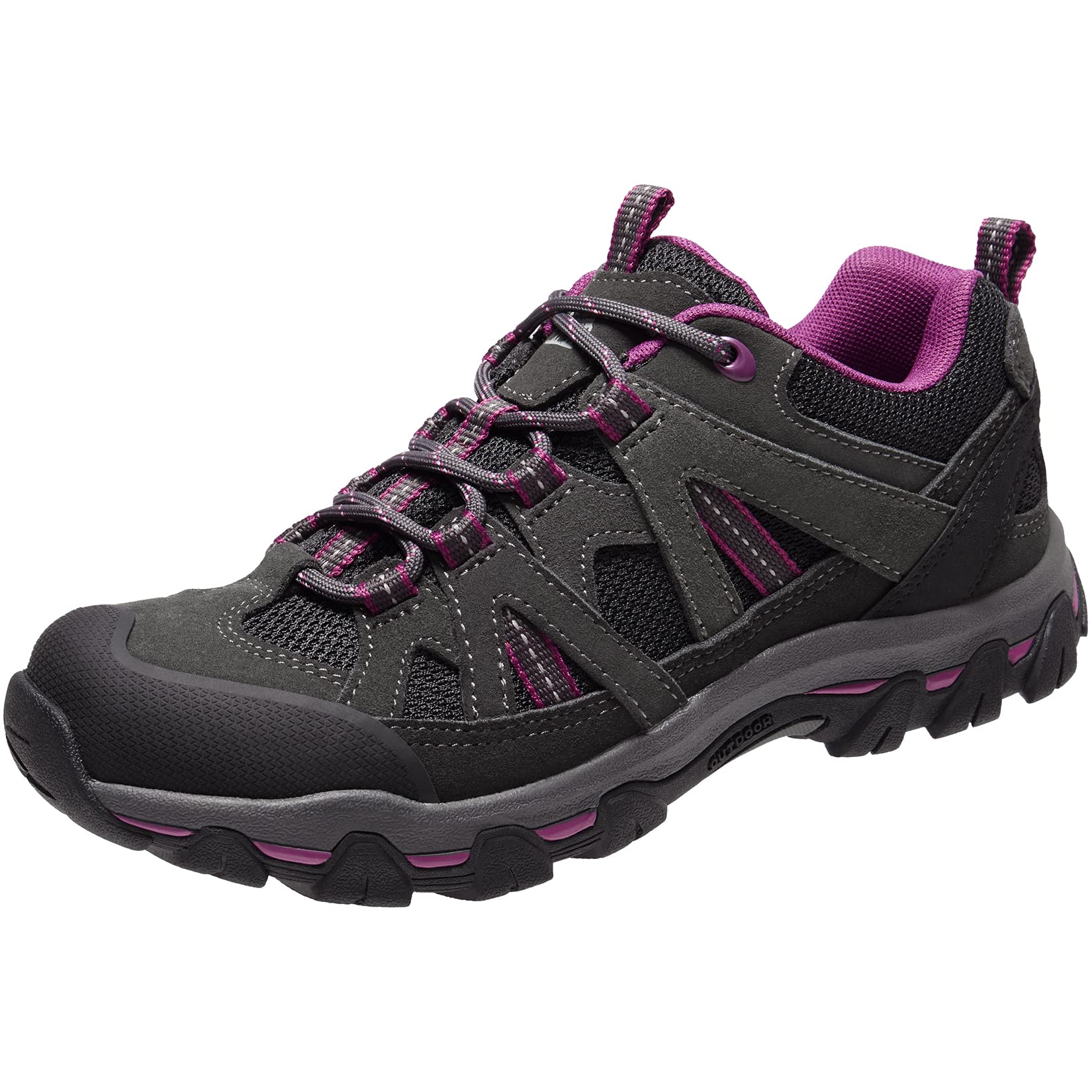 Photo 1 of CAMELSPORTS Women's Hiking Shoes Breathable Trail Running Shoes Non-Slip Lightweight Outdoor Sneakers for Trekking Walking Dark Grey/Dark Pink