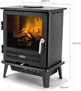 Dimplex Willowbrook Optimyst Electric Stove Fire - Black, Real Flame Effect, view 5