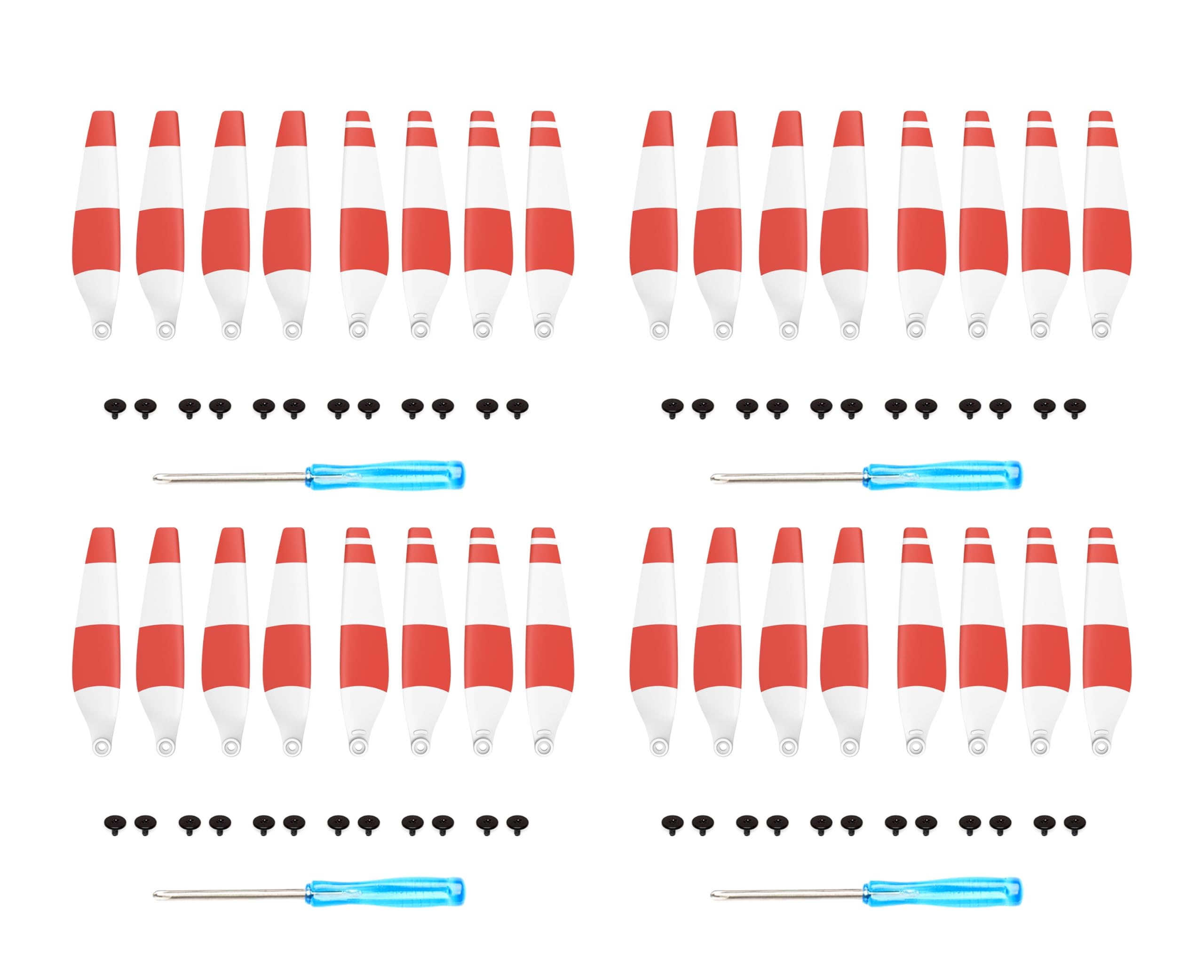 Horizon Flow 32x/16x Propellers For DJI Mini 3 Pro/Mini 4 Pro Replacement Blades Low Noise Drone Accessories Screws & Screwdrivers 6030F Red and White