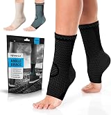 POWERLIX Ankle Support Brace 2 Pack Open Toe Black S
