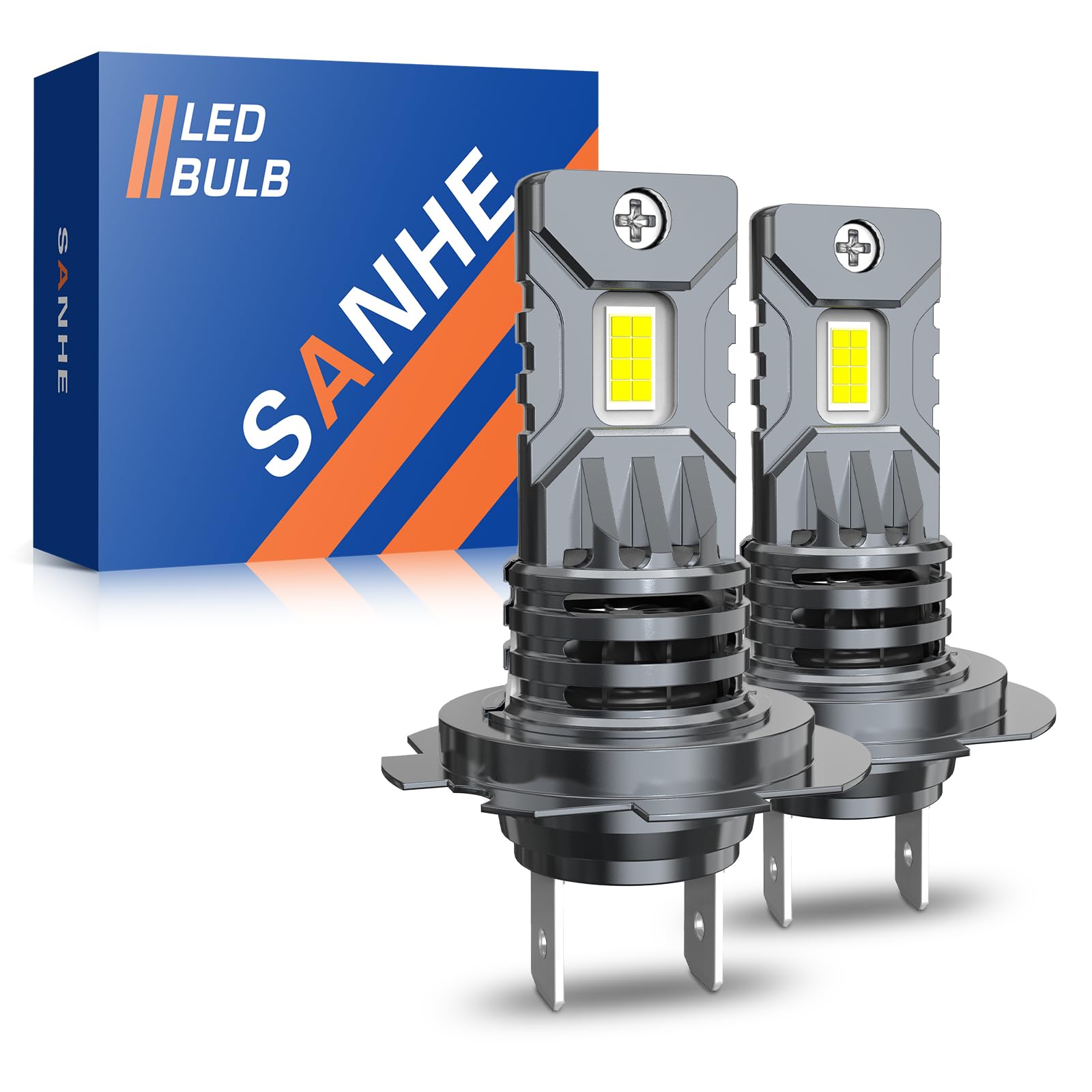 Photo 1 of Boviluxe T5-H7 Light Fog Light Bulbs 24,000LM Super Bright (600% Brighter) - 6500K Cool White, 1:1 Mini Size Direct Fit, Plug & Play with Cooling Fan - No Adapter Needed, IP68 Waterproof (Pack of 2)