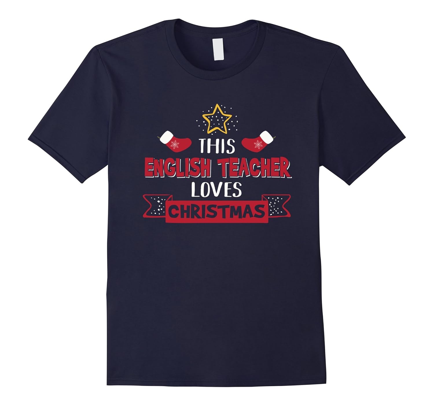 This English Teacher Loves Christmas T Shirt Christmas Gifts-ANZ