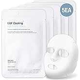 POESIA EGF Cooling + Recovery Sheet Mask Set – -8°C Instant Chill | Korean Pore-Refining Face Mask with Allantoin, Witch Hazel & Ceramides | 5 Sheets | Soothes, Brightens, Tightens