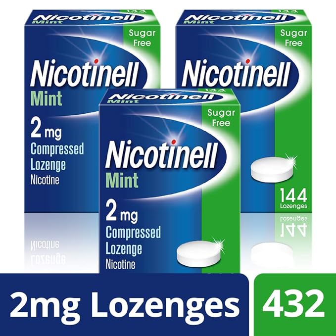 Nicotinell Nicotine Lozenge Stop Smoking Aid 2 mg Mint 432 Lozenges (3 x 144) Amazon.co.uk