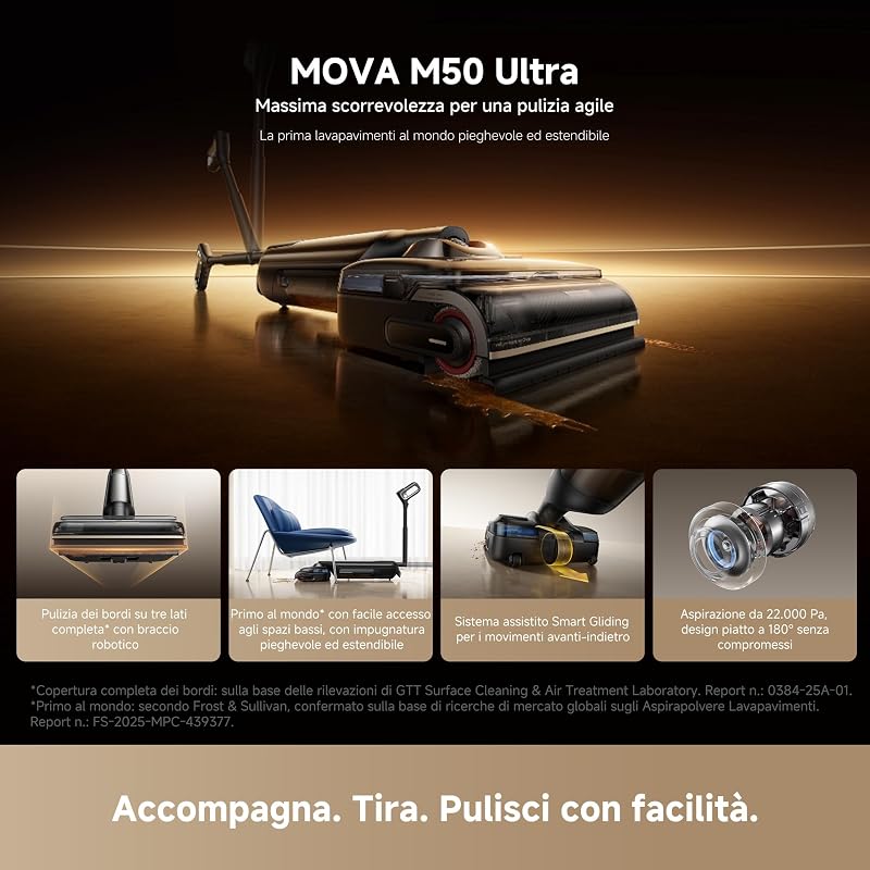M50 Ultra Aspirapolvere Lavapavimenti Senza Fili