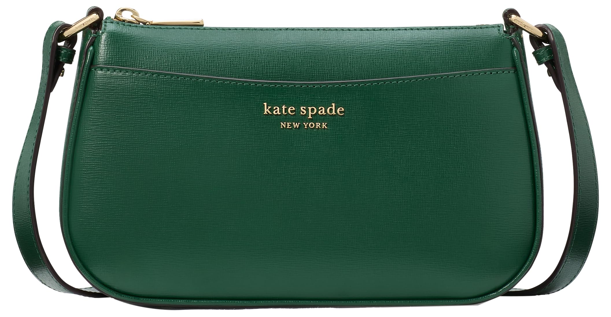 kate spade new york Bleecker Saffiano Leather Small Crossbody Bag, Arugula