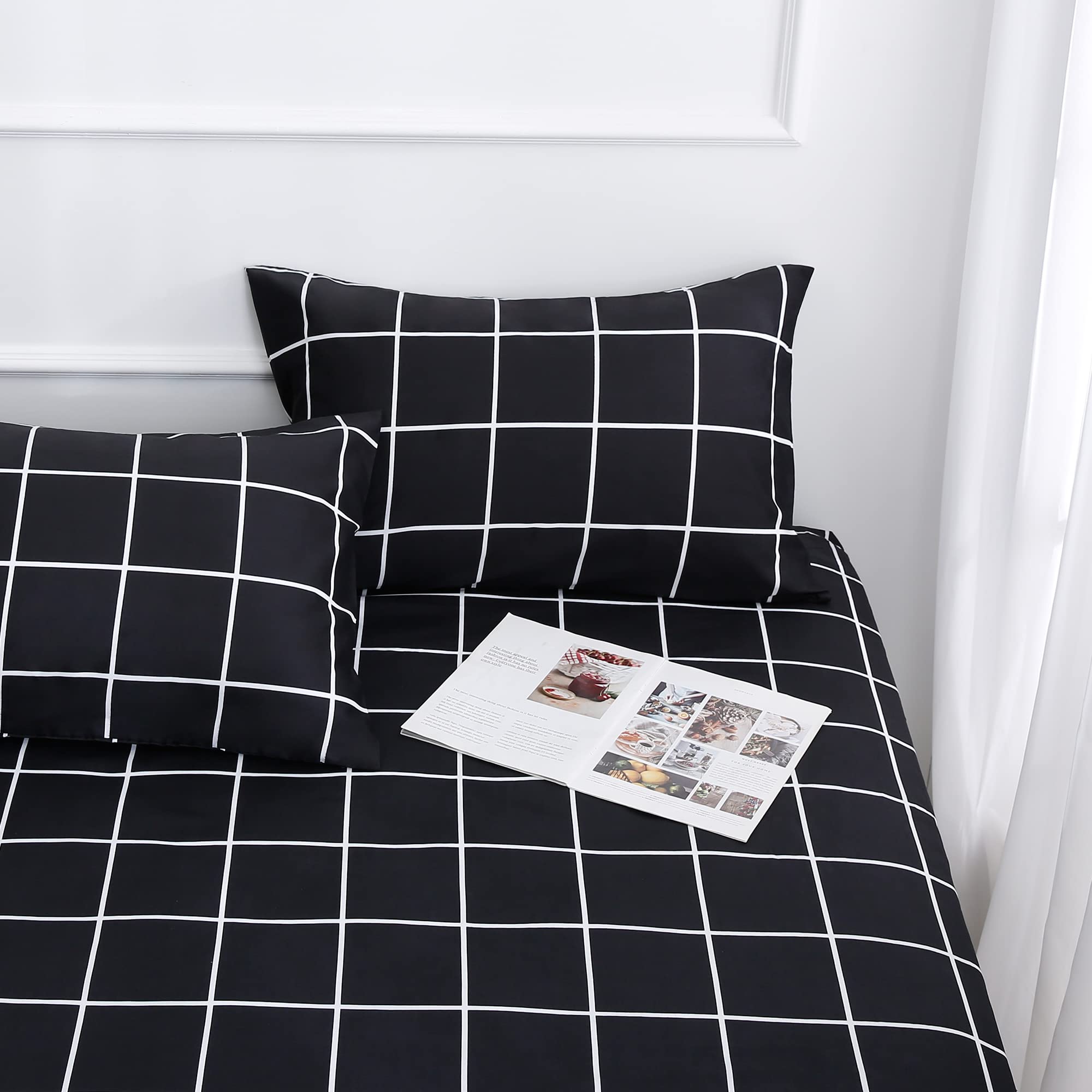 Bed Sheet Set 4 Pieces -Queen Size-Soft Durable