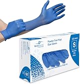 Farla MediHands Blue Vinyl Gloves Small Box of 100 Powder Free Non Latex