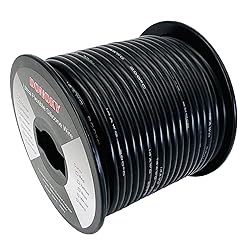 DONOKY 14 Gauge 14 AWG Silicone Wire - Black 100ft