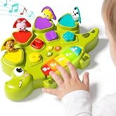 Cause and Effect Interactive Baby Toys for 1 Year Old with Sound &amp; Light | Dinosaur Pop Up Toys for 1 Year Old Boy Girl,12+ Month Old Toys,1 Year Old Birthday Gifts Exquisite Box