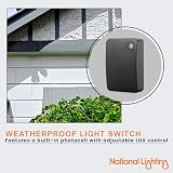 National Lighting IP44 Dusk To Dawn Photocell Sensor Light Switch Outdoor - view 5