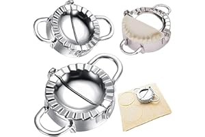 Dumpling Maker, 2Pcs Dumpling Press, Empanada Press, 304 Stainless Steel Dumpling Mold, Pot Stickers Pie Ravioli Dumpling Wra