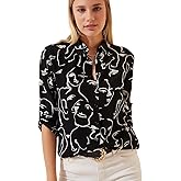 VAVONNE Blouses for Women Dressy Casual, Button Down Shirts, Womens Fashion Trendy Tops