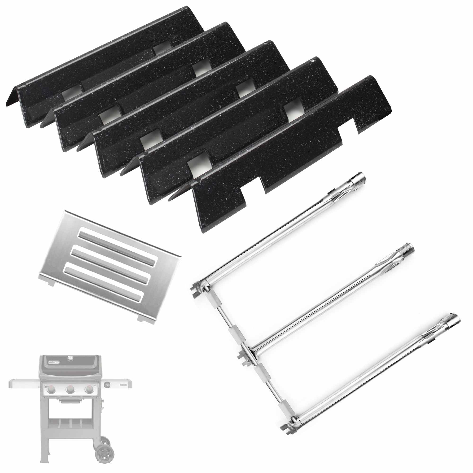 Photo 1 of SafBbcue Grill Parts Kits for Weber Spirit II 300 Series GS4 Gas Grills 7636 Flavorizer Bars 69787 Burner Tube 67060 Heat Plate for Weber Spirit 2 300 Grill Replacement Parts E/S-330/310/320