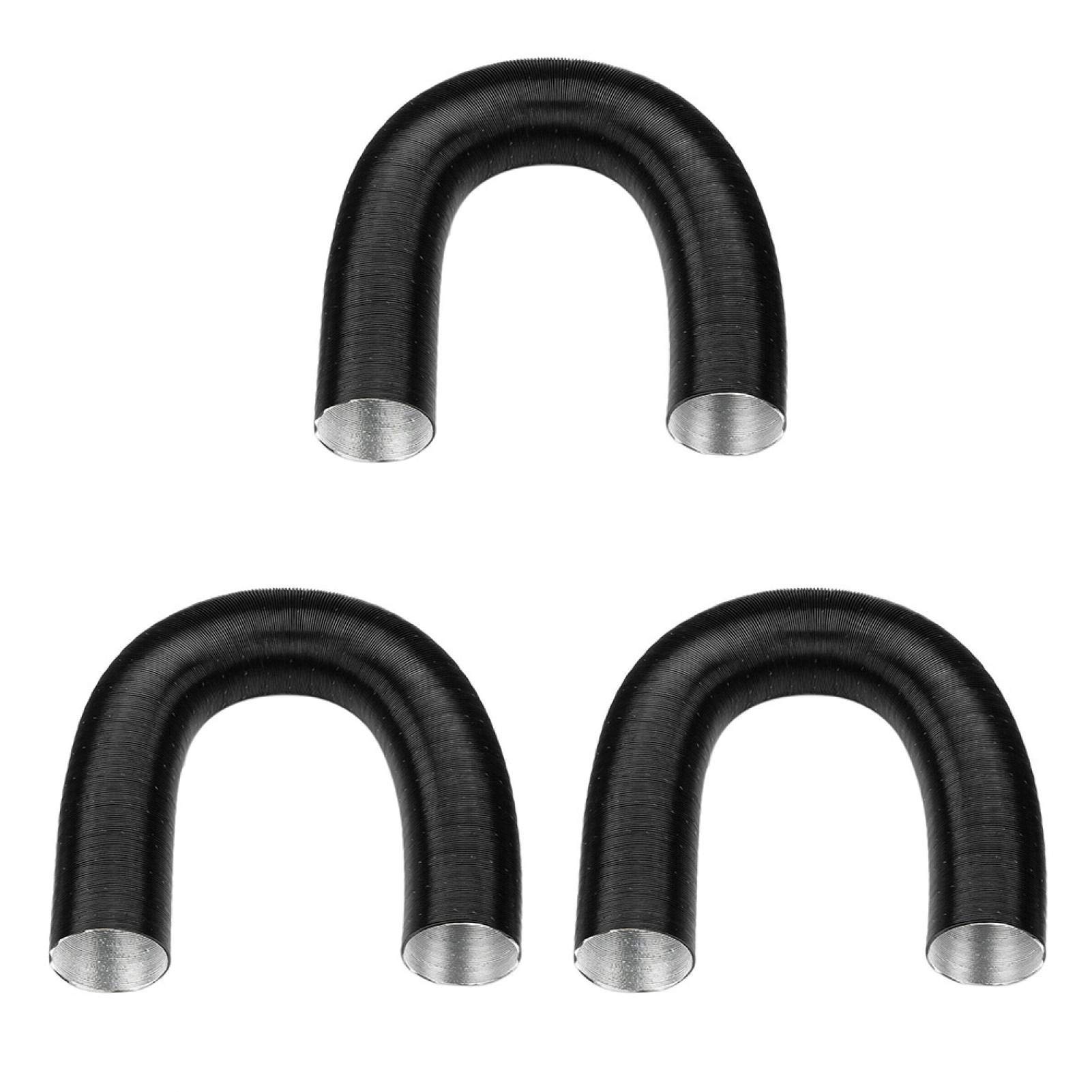 Kisbeibi Warm Heater Duct Pipe Car Air Ducting Hose Vent, Aluminum Foil Heater Hot & Cold Air Ducting(size:76mm,3pcs)