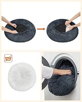 Feandrea Donut Dog Bed Cat Bed 60 cm Dark Grey PLEASANT FEELING view 4