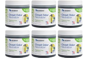 airBOSS Closet Odor Neutralizing Gel - Fragrance-Free - 17 oz - Odor Eliminator for Storage Closets and Small Spaces - Fights Mildew and Odors with Activated Charcoal