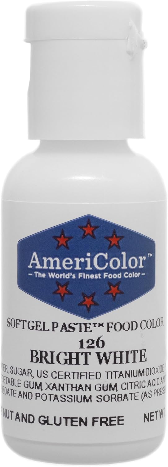 Food Coloring AmeriColor - Bright White Soft Gel Paste, .75 Ounce: Kitchen & Dining