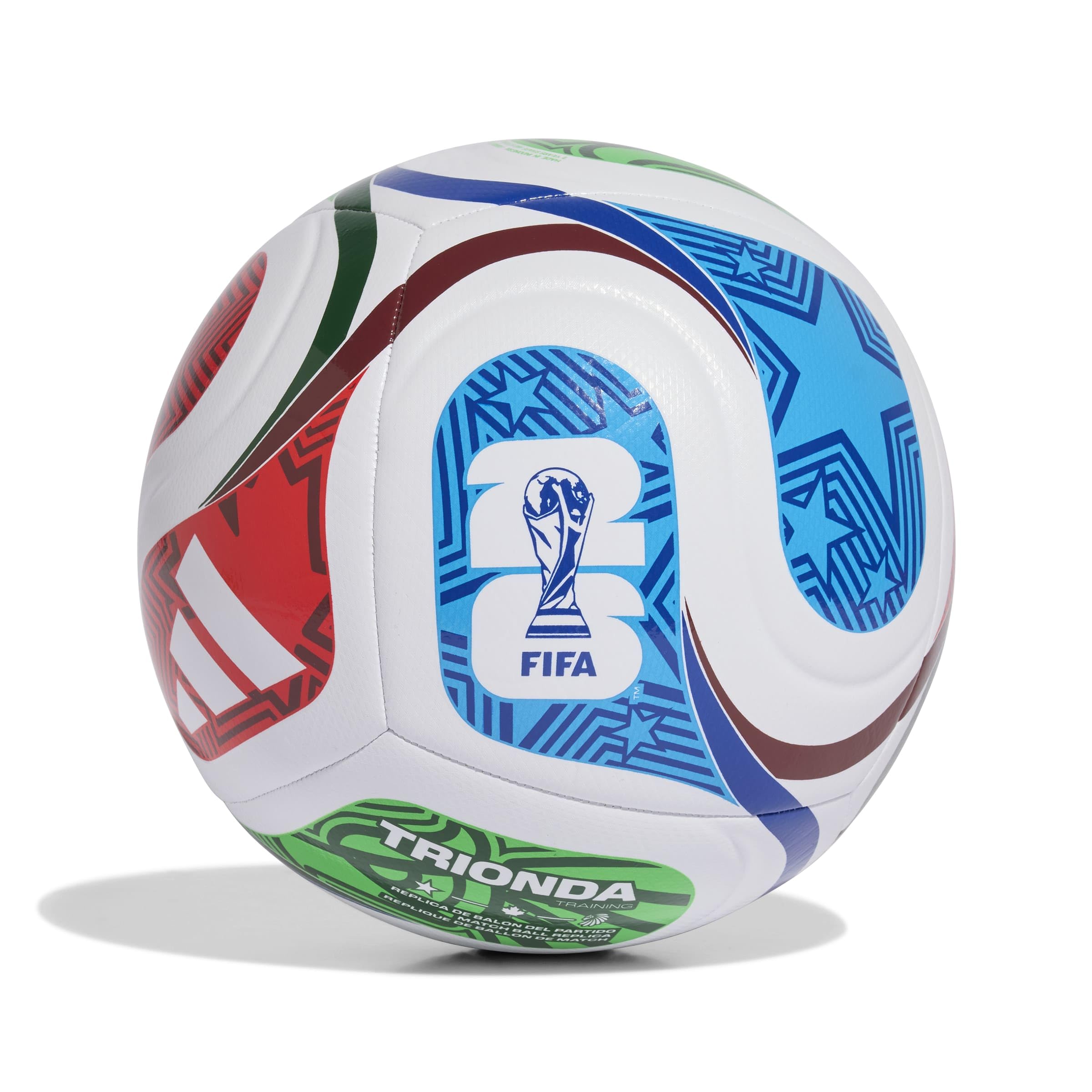 Photo 1 of ***DAMAGED - SEE NOTES/PICTURES*** adidas Unisex-Adult World Cup Soccer Ball, White/Team Royal Blue/Solar Blue/Power Red, 3