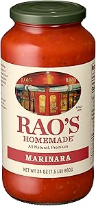 Rao's Homemade Marinara Sauce, 24 oz, All Purpose Tomato Sauce, Pasta Sauce, Carb Conscious, Keto Friendly, All Natural, Prem