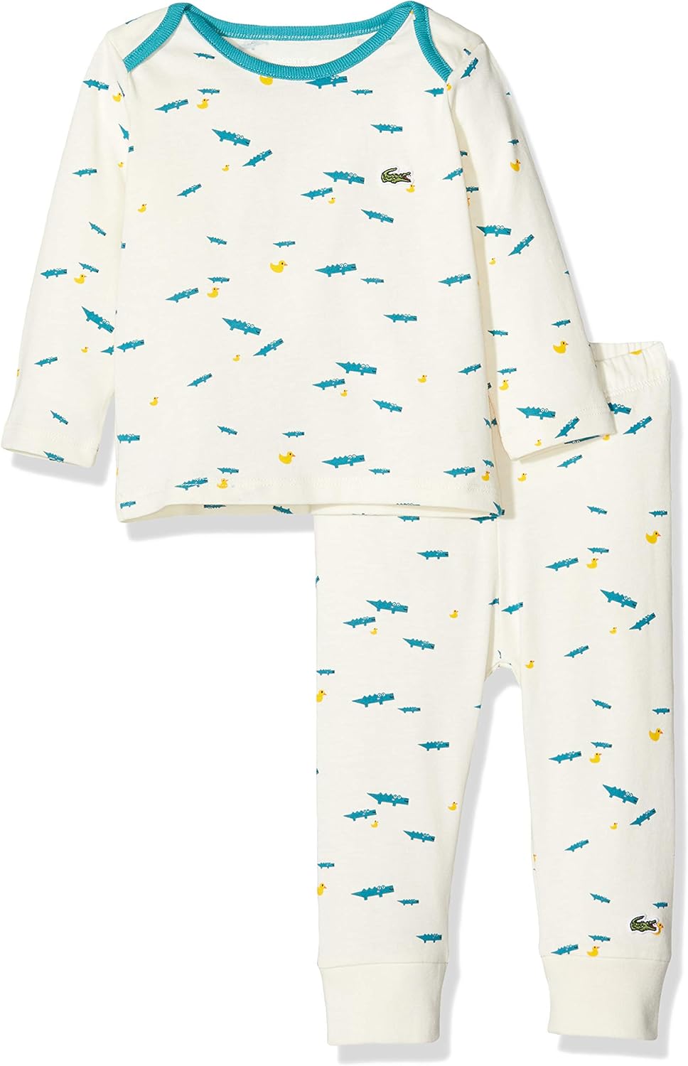 Lacoste Baby 4j6964 Pyjama Set, White (Laponie/NiagaraMultico U1x), 0