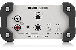 Klark teknik PRO DI AV 2 DI 22P Passive Stereo DI Box with Midas Transformers and Extended Dynamic Range