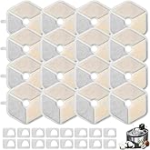 16 Sets Replacement Filter & Sponges for Smartoo 152oz/4.5L Pet Cat Water Fountain, Fountain Filters Compatible with Wireless Stainless Steel Cat Water Fountain PTM-643