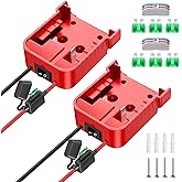 2 Packs Power Wheel Adapter for Milwaukee M18 Battery Adapter 18V Power Wheel Battery Conversion Kit with Switch, Fuse & Wire Terminals, 12AWG Wire, Power Connector for DIY Rc Car Toys and Robotics