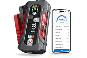 LOKITHOR JT400 Jump Starter and Battery Tester 2-in-1, 2500A 12V Battery Jumper Starter Portable for Up to 8.5L Gas & 6.5L Diesel Engines, 100-2000 CCA Load Capacity Automotive Load Tester