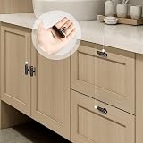 YSDMY 12 Pcs T Bar Cabinet Knobs Black 46mm Aluminum Alloy Drawer Pulls view 4