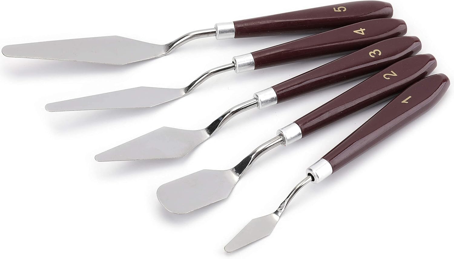 WUWEOT 15 Pieces Palette Knife Set, Stainless Steel Spatula Palette Knife Oil Painting Mixing Scraper for Oil, Canvas, Acrylic Painting, 3 Pack