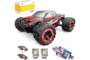DEERC Brushless RC Cars 300E 60KM/H High Speed Remote Control Car 4WD 1:18 Scale Monster Truck for Kids Adults, All Terrain Off Road Truck with Extra Shell 2 Battery,40+ Min Play Car Gifts for Boys