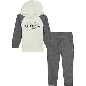 Nautica Boys' 2-piece Sweatsuit Set, Fleece Hoodie Sweatshirt and Sweatpants