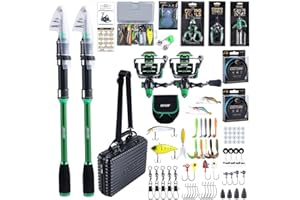 Goture Telescopic Fishing Rod Kit, Lightweight Carbon Fiber Collapsible Fishing Pole with Complete Accessories,for Freshwater
