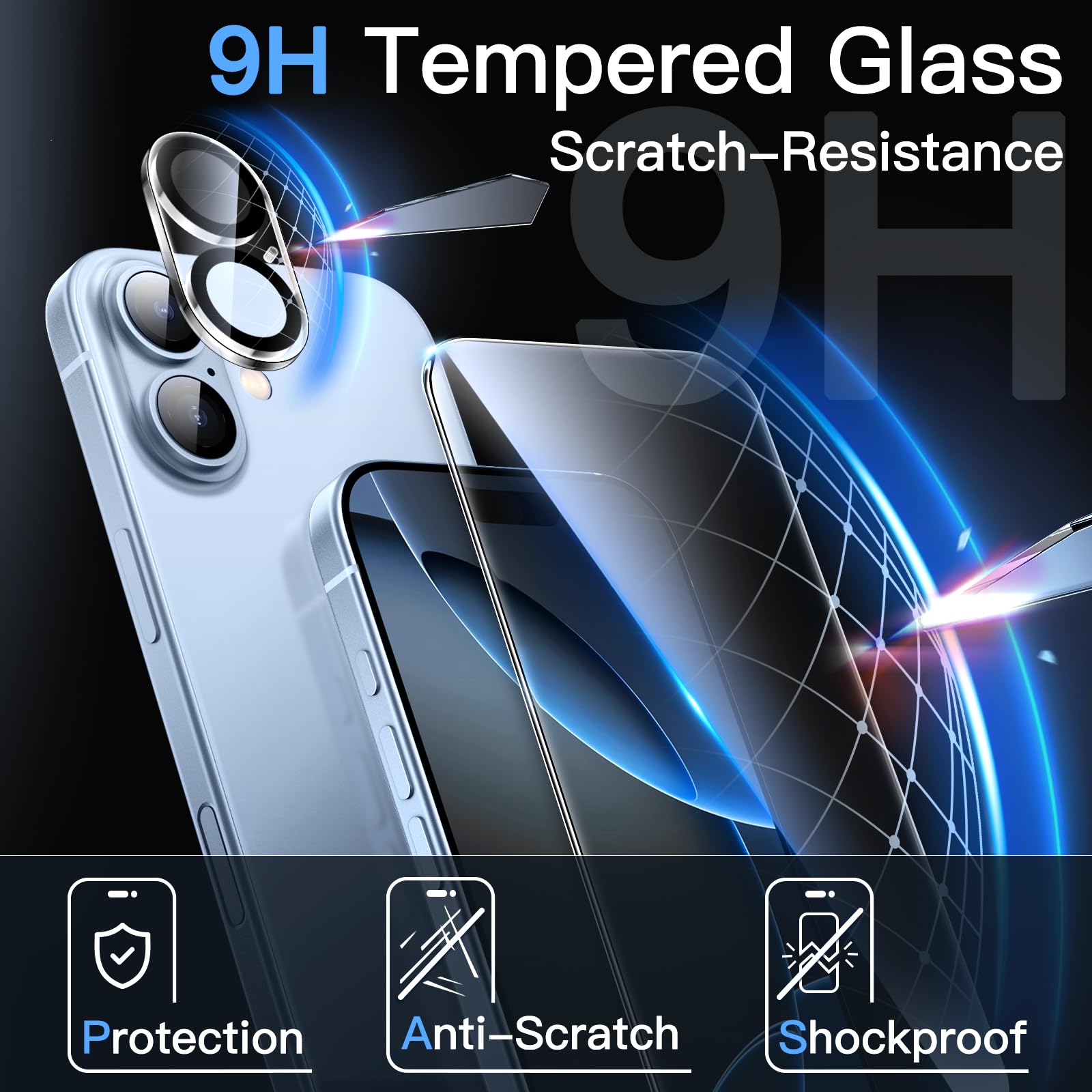 JETech Screen Protector for iPhone 17 / 17 Air / 17 Pro / 17 Pro Max, 2-PCS
