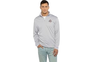 Vantage Apparel Men's Standard Collegiate Micro Mesh Performance Gray 1/4 Zip Pullover