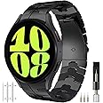Miimall Compatible for No Gap Metal Band Samsung Galaxy Watch 6 Classic 43mm 47mm Watch 5 Pro 45mm Galaxy Watch 6/5/4 40mm 44